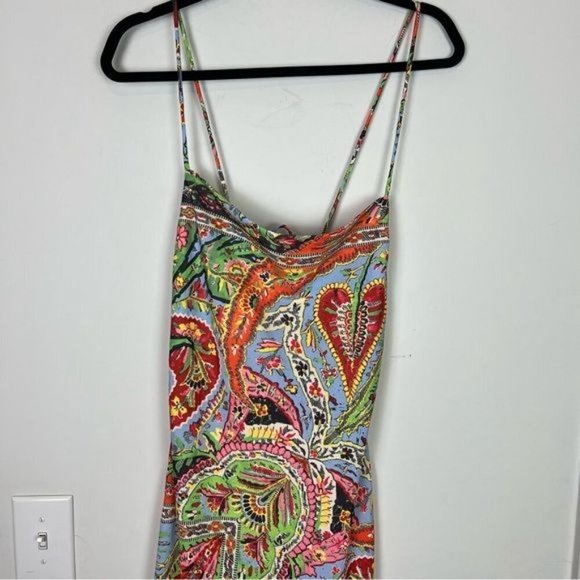Rhode Jemima Paisley Crepe Midi Dress Size 0 Festival Of Love - Picture 4 of 14